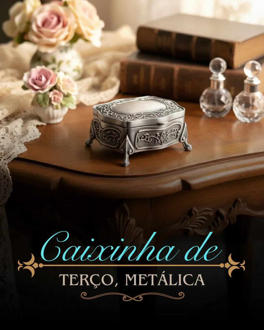 Caixinha Metálica para Terço