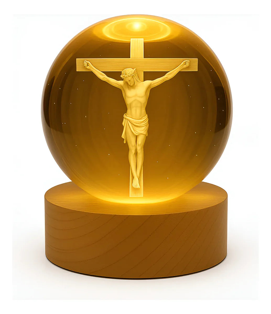 Chamas da Devoção - Luminaria Esfera de Cristal Sagrada 3D