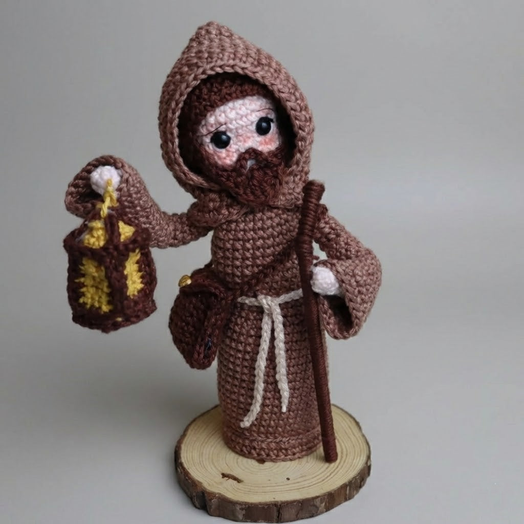 São Longuinho da Fé Simples e das Graças Alcançadas – Amigurumi Sagrado em Crochê | Santa Arte