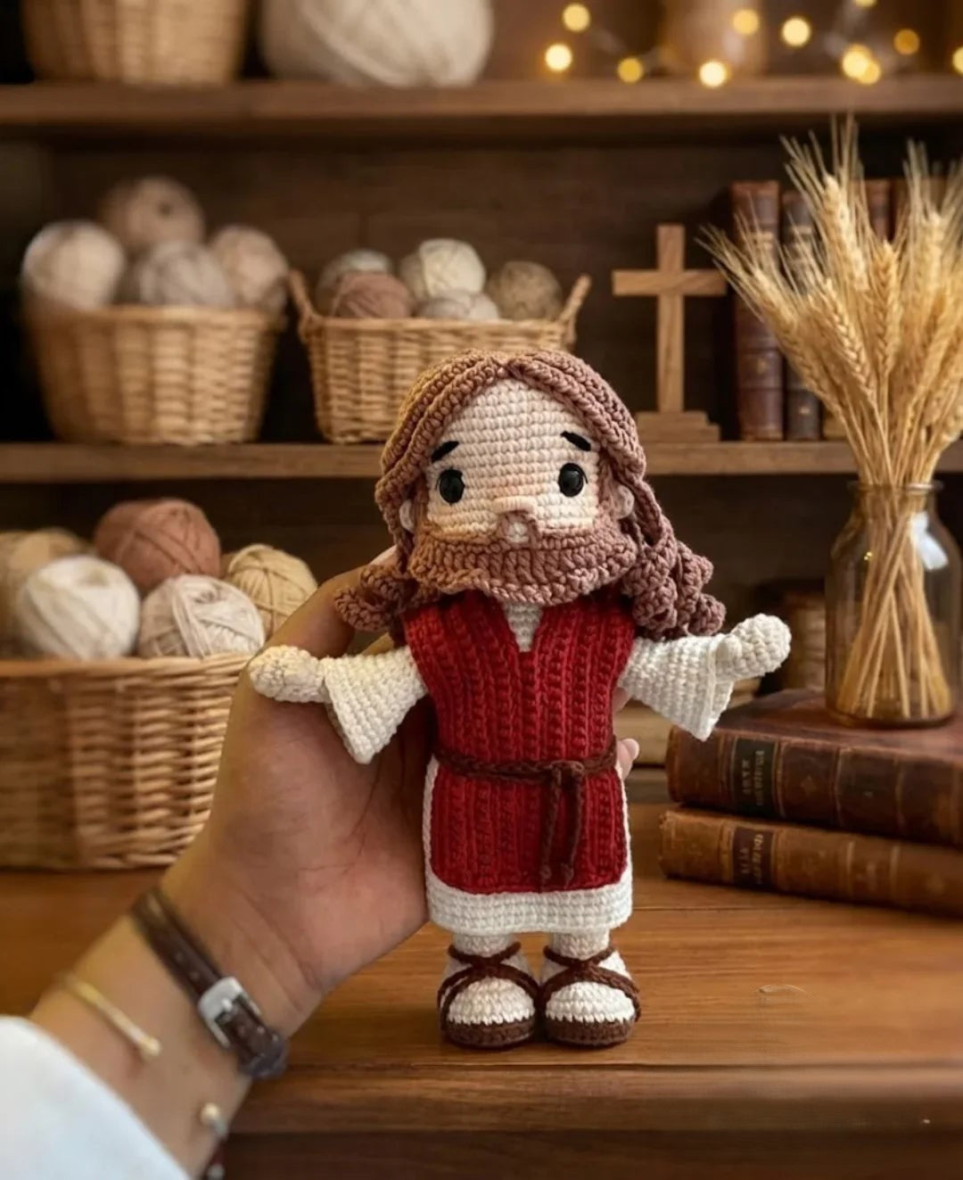 Jesus Cristo Redentor do Amor Eterno – Amigurumi Sagrado em Crochê | Santa Arte