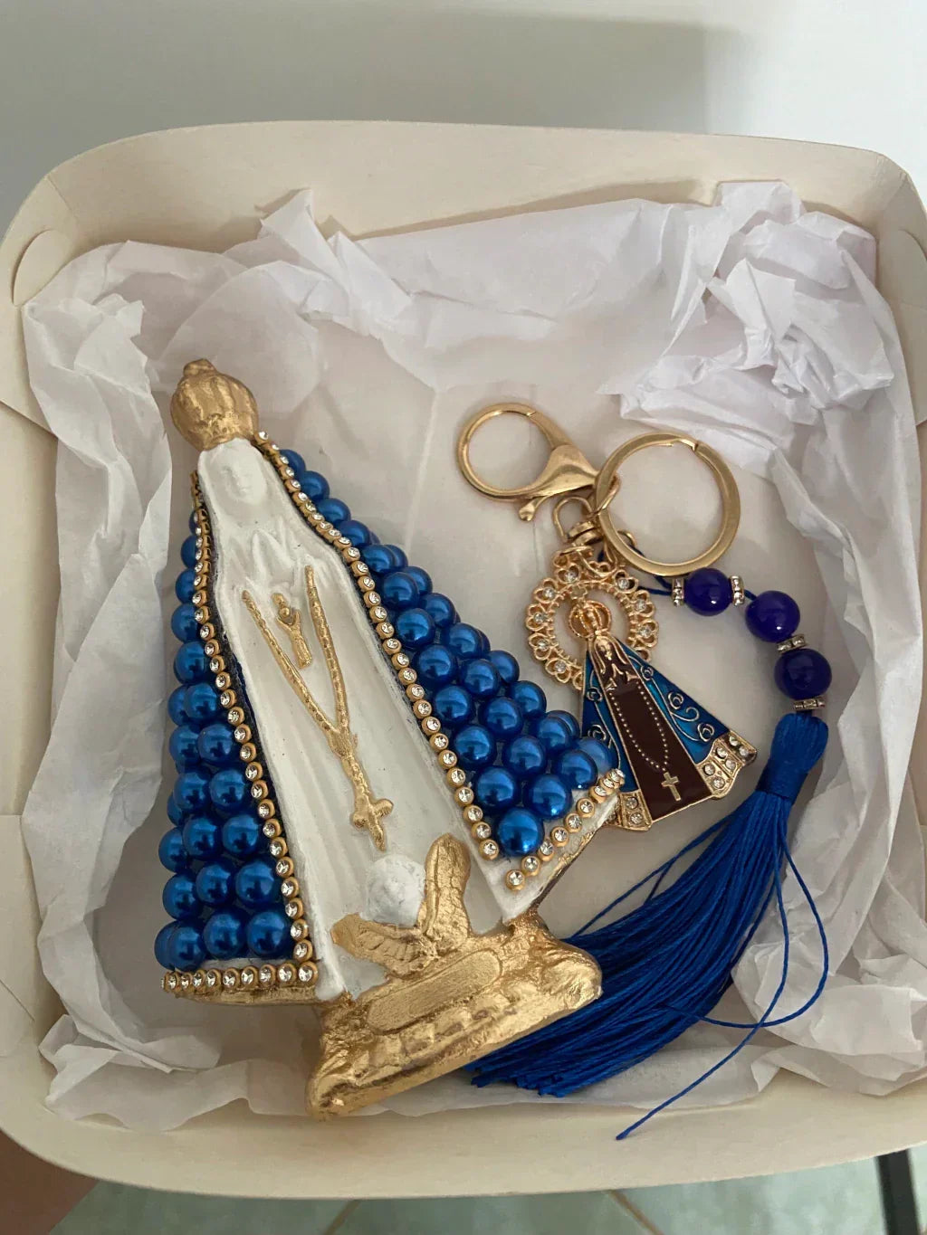 Kit imagem Nossa Senhora Aparecida + Chaveiro