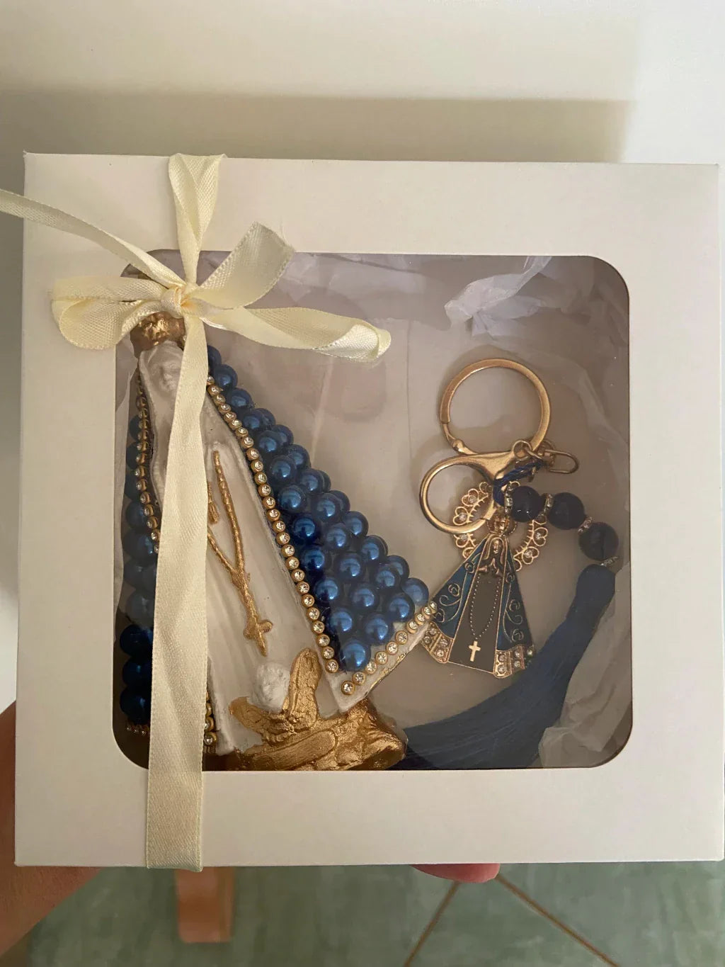 Kit imagem Nossa Senhora Aparecida + Chaveiro